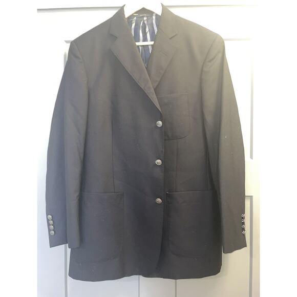 Brooks Brothers blazer 1818 regent wool mohair navy blazer Gold Buttons 43R - Picture 1 of 7